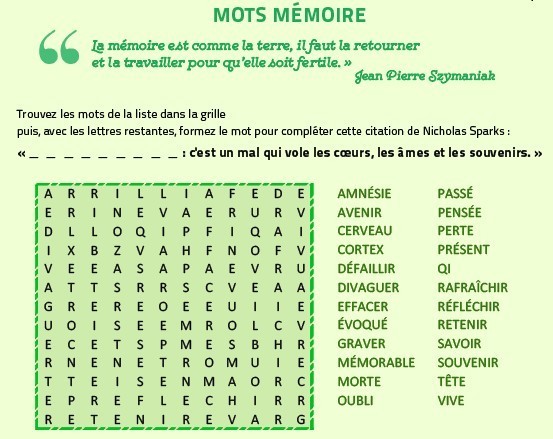 Mots mémoire