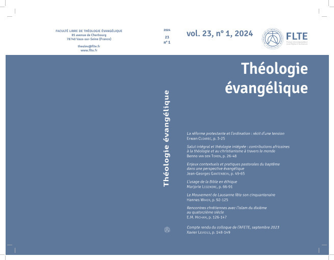  Théologie Evangélique n°23.01